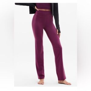 Athleta Elation Straight Women's Purple High-Waisted Pants size S tall